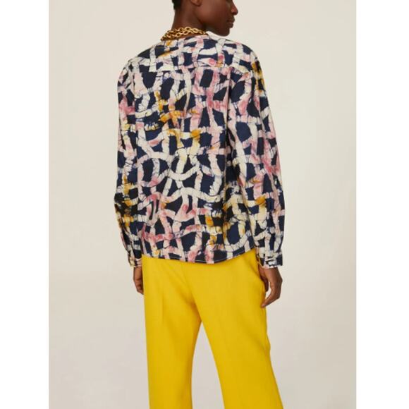 BUSAYO COLLECTIVE Multicolor Abstract Two Tone Button-Up Shirt Size XS - Picture 2 of 9